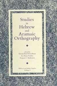 Studies in Hebrew and Aramaic Orthography