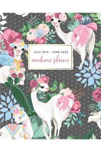 July 2019 - June 2020 Academic Planner: Pretty Boho Alpaca Llamas 2019-2020 Weekly & Monthly Dated Calendar Organizer with To-Do's, Checklists, Notes and Goal Setting Pages