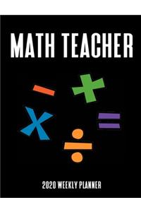Math Teacher 2020 Weekly Planner