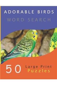 Adorable Birds Word Search
