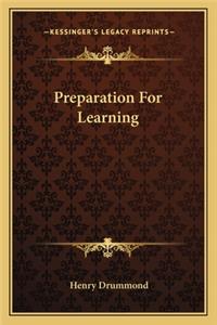 Preparation For Learning
