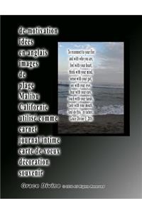 de motivation idées en anglais images de plage Malibu Californie utilisé comme carnet journal intime carte de voeux décoration souvenir
