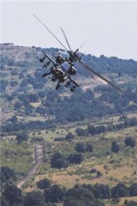 Apache Helicopter in War Zone Journal