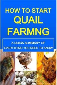 How To Start Quail Farming