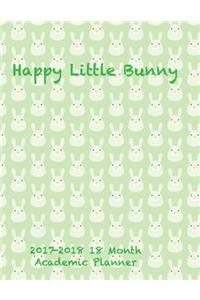 Happy Little Bunny 2017-2018 18 Month Academic Planner