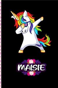 Maisie - Dabbing Unicorn personalized named Notebook