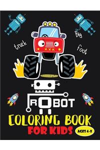 Robot coloring book For Kids Ages 4-8
