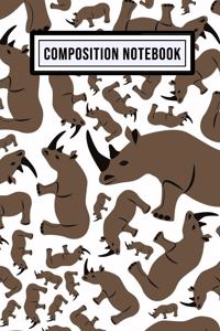 Rhino College Ruled Composition Notebook