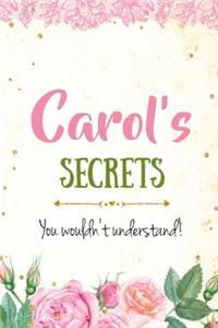 Carol's Secrets personalized name notebook for girls and women