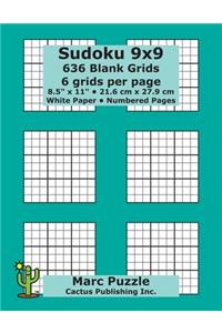 Sudoku 9x9 - 636 Blank Grids