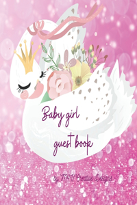 Baby girl guest book