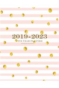 2019-2023 Stripes and Polka Dots Five Year Planner