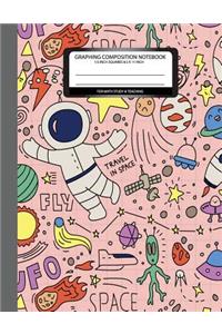 graphing composition notebook 1/2 inch squares 8.5 x 11 For math study&teaching