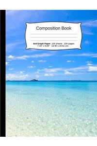 Beach Composition Notebook, Graph Paper