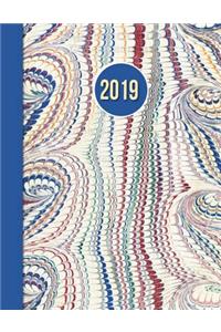 2019 Planner; Blue Marbled