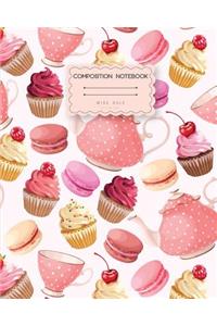 Wide ruled Composition notebook
