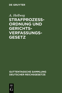 Strafprozeßordnung Und Gerichtsverfassungsgesetz