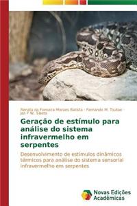 Geração de estímulo para análise do sistema infravermelho em serpentes