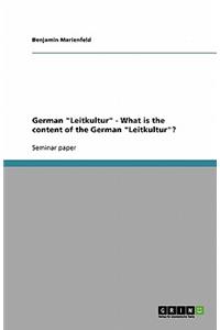German Leitkultur - What is the content of the German Leitkultur?