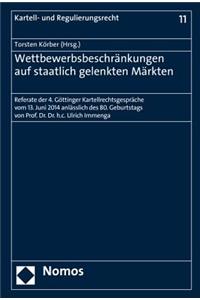 Wettbewerbsbeschrankungen Auf Staatlich Gelenkten Markten