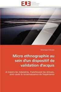 Micro ethnographie au sein d'un dispositif de validation d'acquis
