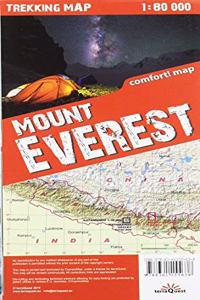 terraQuest Trekking Map Mount Everest