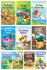 Panchatantra Story Books for Kids (Illustrated) (Set of 10 Books) - 3 Years to 6 Years Old - Bedtime Children Story Book - English Short Stories with Colourful Pictures - Read Aloud to Infants, Toddlers