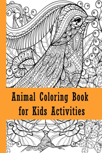 Animal coloring book for kids activities