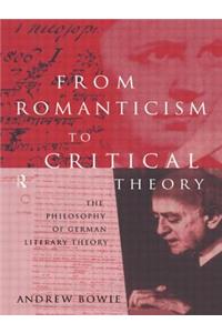 From Romanticism to Critical Theory