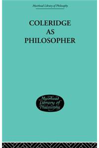 Coleridge as Philosopher