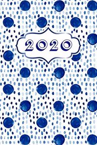 2020 Daily Diary Journal, Indigo Ink Dots
