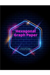 Hexagonal Graph Paper 8.5x11 160 Pages 1/4 Small Hexagons
