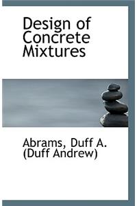 Design of Concrete Mixtures