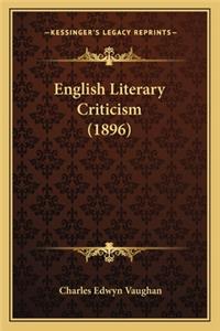 English Literary Criticism (1896)