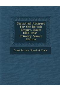 Statistical Abstract for the British Empire, Issues 1888-1902