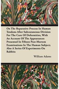 On The Reparative Process In Human Tendons After Subcutaneous Division For The Cure Of Deformities, With An Account Of The Appearances Presented In Fifteen Post-Mortem Examinations In The Human Subject; Also A Series Of Experiments On Rabbits