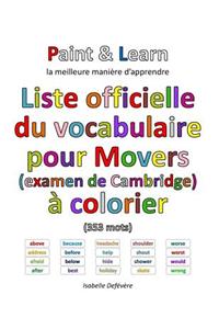 Liste officielle du vocabulaire pour Movers (examen de Cambridge)