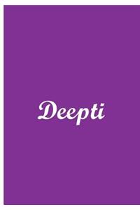 Deepti - Purple Notebook / Journal / Extended Lined Pages / Soft Matte Cover