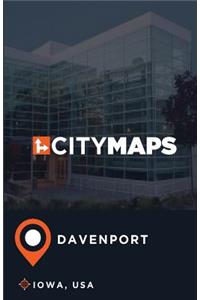 City Maps Davenport Iowa, USA