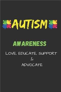 Autism Awareness Love, Educate, Support, Advocate