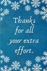 Thanks for all your extra effort.