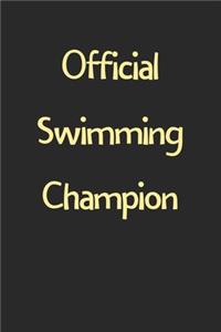 Official Swimming Champion