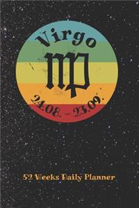 Zodiac Sign Virgo - Daily Planner for 52 Weeks