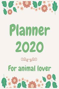 Planner 2020 for animal lover