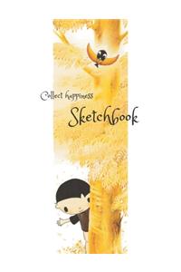 Collect happiness sketchbook (Hand drawn illustration cover vol .13 )(8.5*11) (100 pages) for Drawing, Writing, Painting, Sketching or Doodling: Collect happiness and make the world a better place.