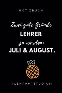 Notizbuch Zwei Gute Gründe Lehrer Zu Werden