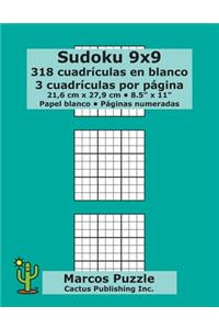 Sudoku 9x9 - 318 cuadrículas en blanco