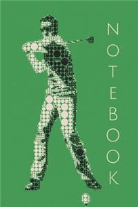 Green Golf Pixel Notebook