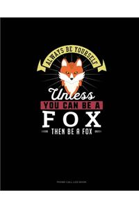 Always Be Yourself Unless You Can Be A Fox Then Be A Fox