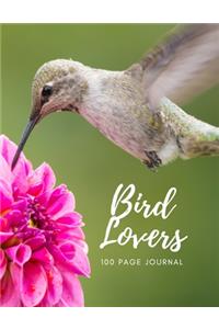 Bird Lovers 100 page Journal